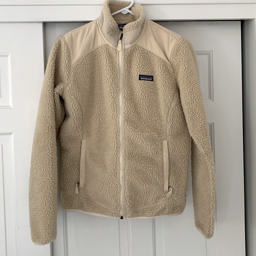 Patagonia Beige Sherpa Fleece Jacket